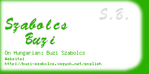 szabolcs buzi business card